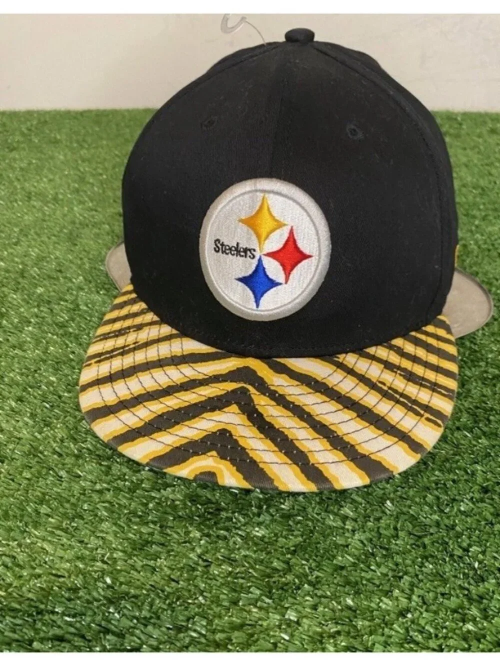 Pittsburgh Steelers hat cap snap back black yellow zubaz new era 9fifty mens